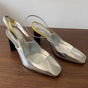 ALYX Metallic Silver Slingback Sandal